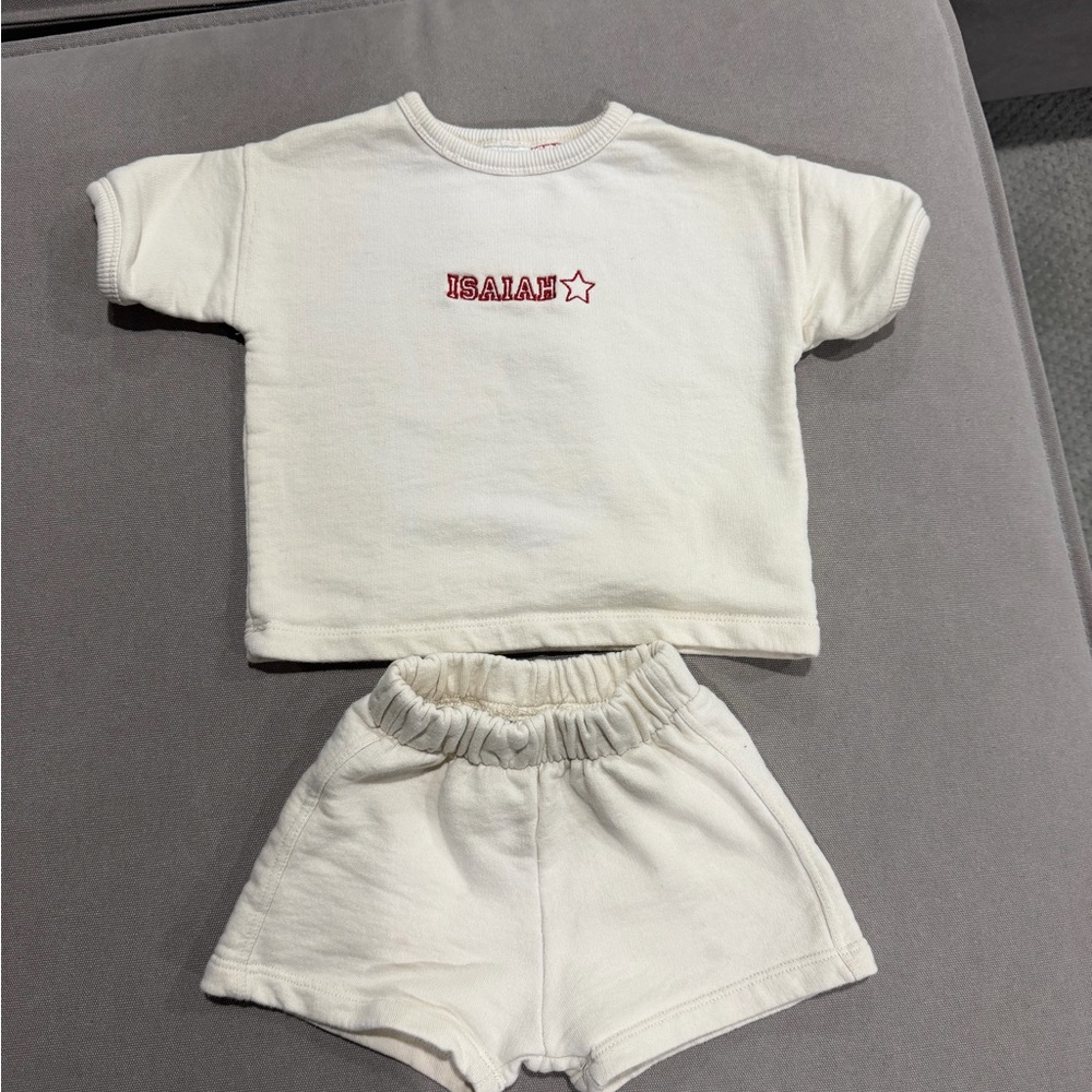 Isaiah Personalized Toddler T-Shirt & Shorts Set